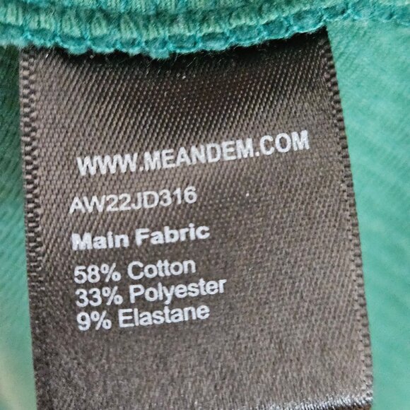 ME+EM Corduroy Velour Green Long Sleeve Swing Dress Size 12 - Picture 10 of 12